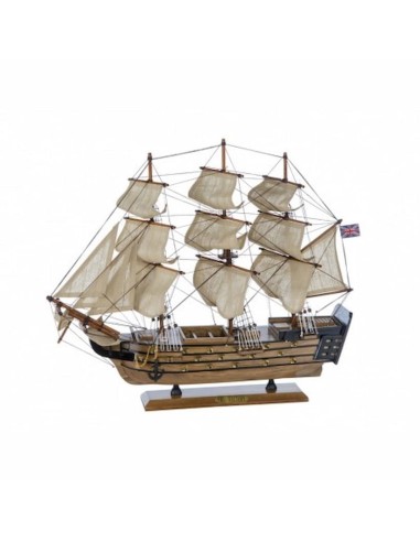 Figura maqueta velero H.m.s.victory 1765 madera 44x51x13 cm.