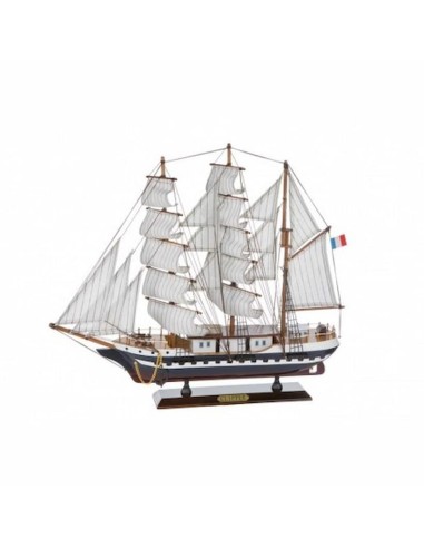 Figura maqueta velero Clipper madera 44x52.50x12 cm.