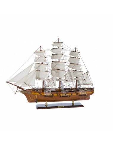 Figura maqueta barco velero Cutty sark madera  58.50x77x16 cm.
