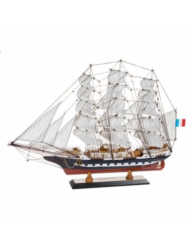 Figura maqueta velero Clipper barcos madera 48x65x12 cm.