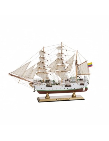 Figura maqueta velero Fragata arc gloria barcos madera 33x25x6 cm.